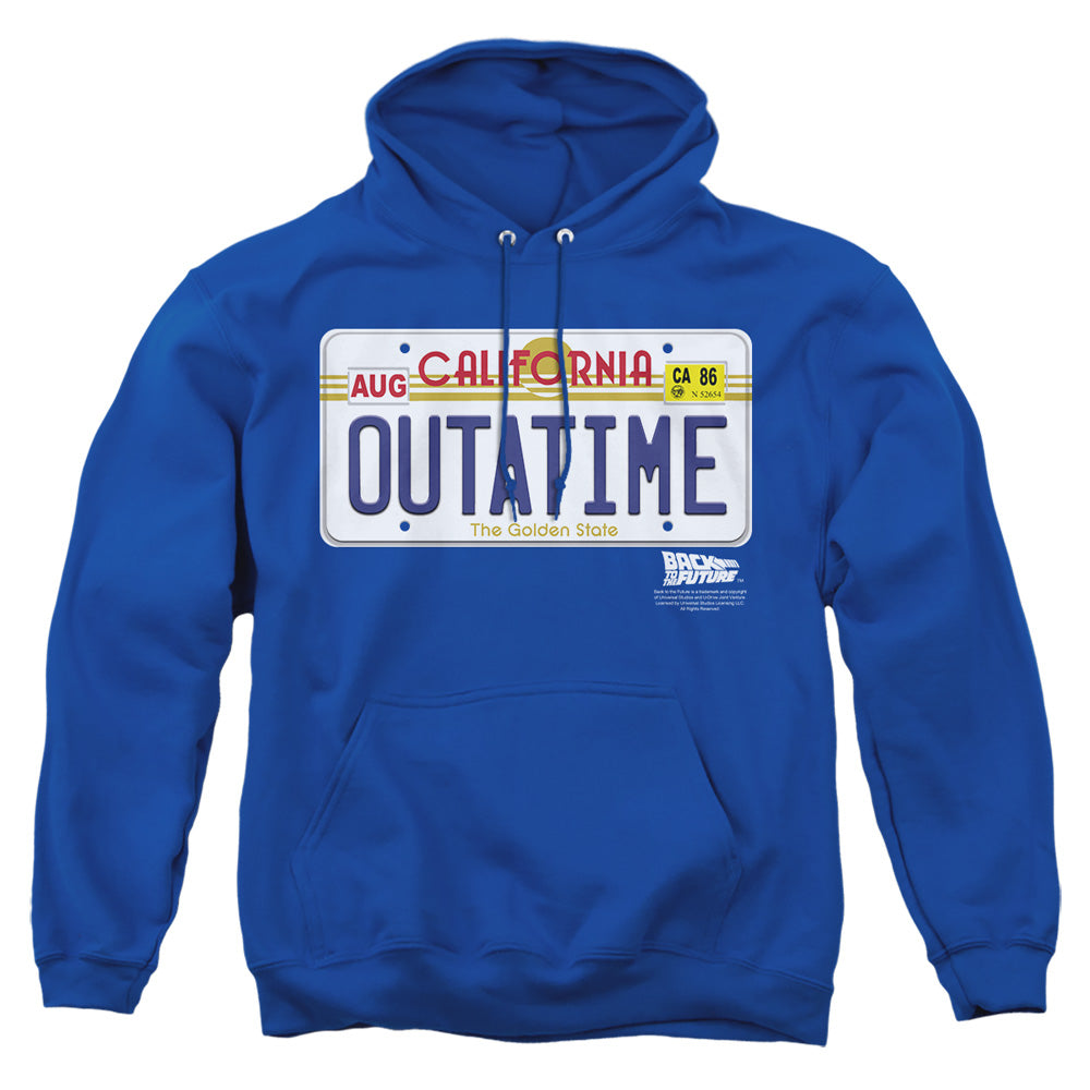Back To The Future Outatime Plate Mens Hoodie Royal
