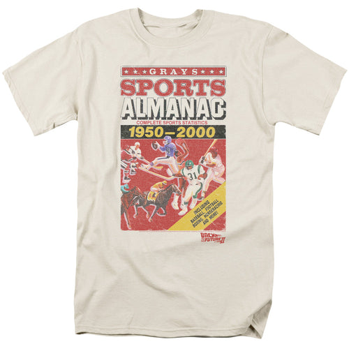 Back To The Future Ii Sports Almanac Mens T Shirt Cream
