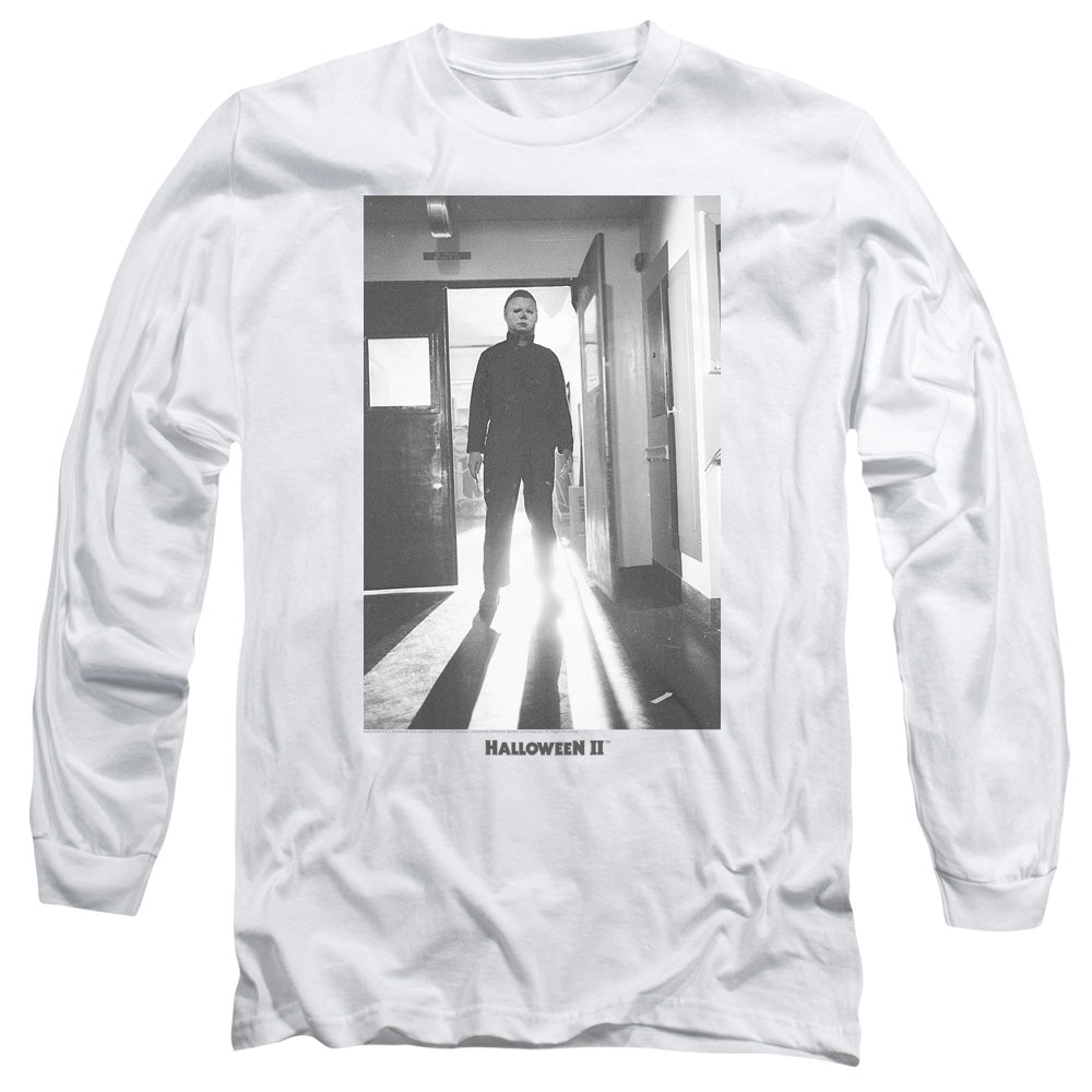 Halloween Ii Monster Mens Long Sleeve Shirt White White