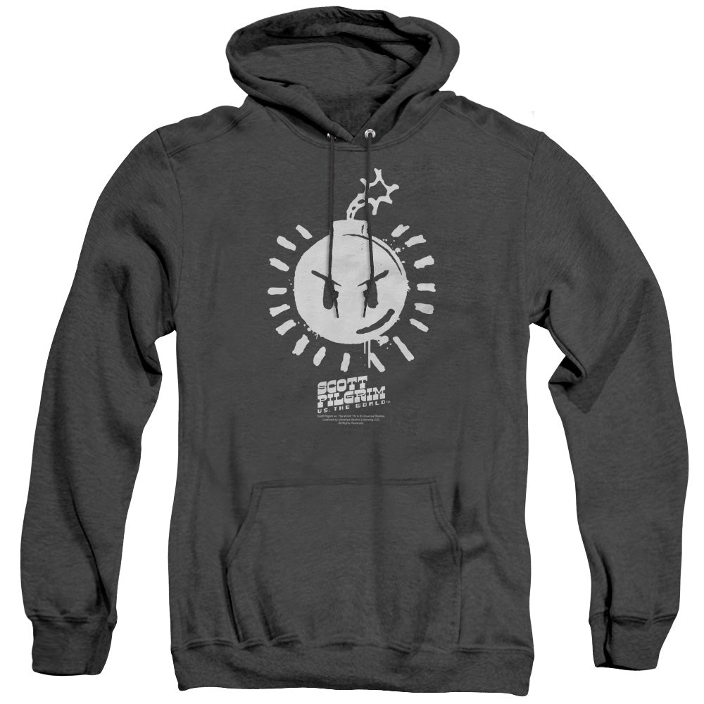 Scott Pilgrim Sex Bob Omb Logo Heather Mens Hoodie Black