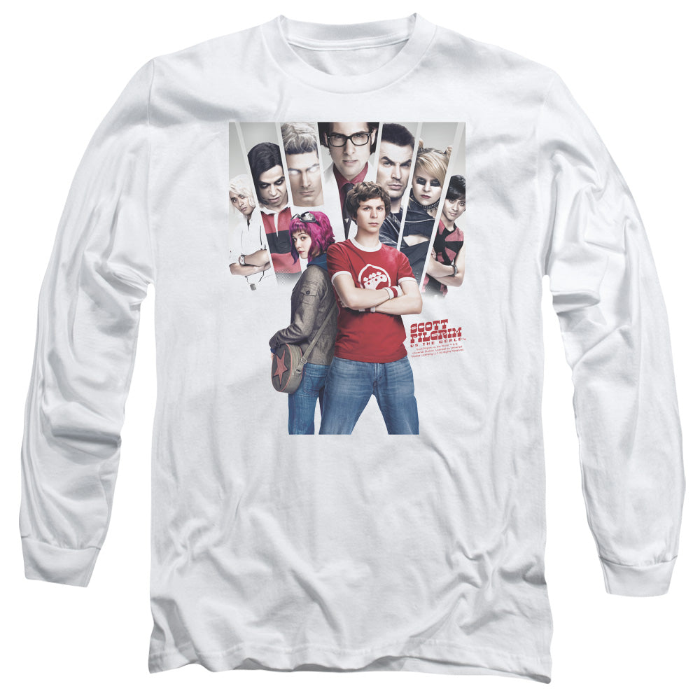 Scott Pilgrim Pilgrim Poster Mens Long Sleeve Shirt White Officially Licensed