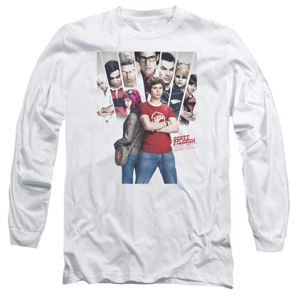 Scott Pilgrim Pilgrim Poster Mens Long Sleeve Shirt White Officially Licensed