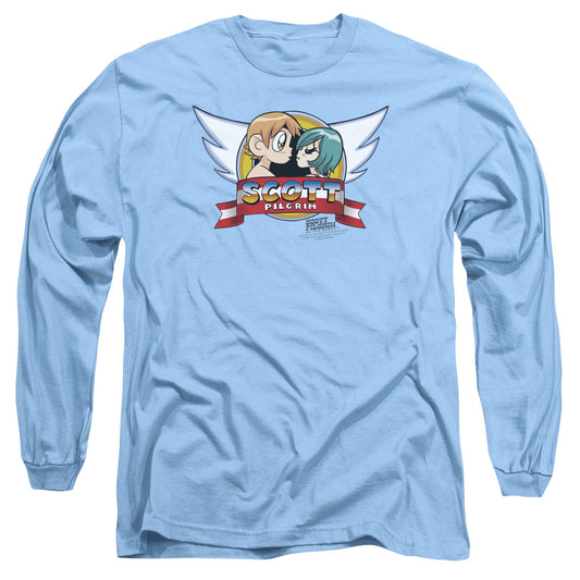 Scott Pilgrim Sonic Scott Mens Long Sleeve Shirt Carolina Blue Officially Licensed