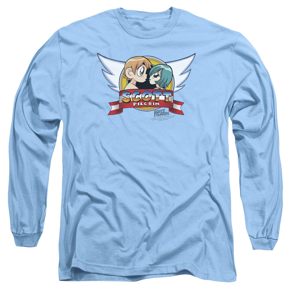 Scott Pilgrim Sonic Scott Mens Long Sleeve Shirt Carolina Blue Officially Licensed