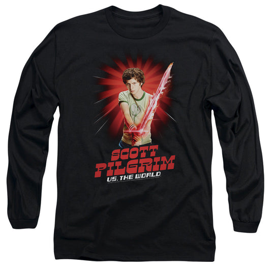 Scott Pilgrim Super Sword Mens Long Sleeve Shirt Black Officially Licensed