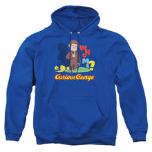 Load image into Gallery viewer, Curious George Who Me Mens Hoodie Royal Blue
