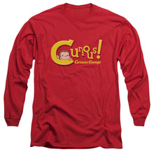 Load image into Gallery viewer, Curious George Curious Mens Long Sleeve Shirt Red Red
