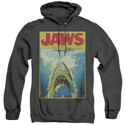 Jaws Bright Jaws Heather Mens Hoodie Black