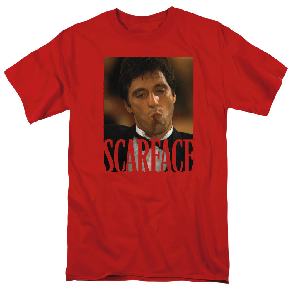 Scarface Smoking Cigar Mens T Shirt Red