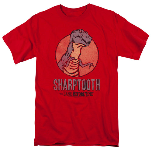 Land Before Time Sharptooth Mens T Shirt Red