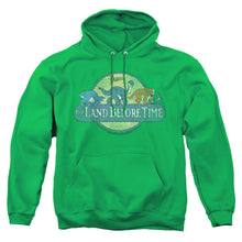 Load image into Gallery viewer, Land Before Time Retro Logo Mens Hoodie Kelly Green
