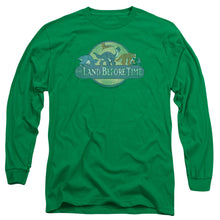 Load image into Gallery viewer, Land Before Time Retro Logo Mens Long Sleeve Shirt Kelly Green Officially Licensed
