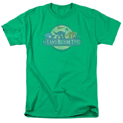Land Before Time Retro Logo Mens T Shirt Kelly Green