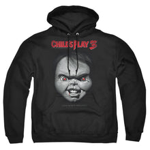 Load image into Gallery viewer, Childs Play 3 Face Poster Mens Hoodie Black
