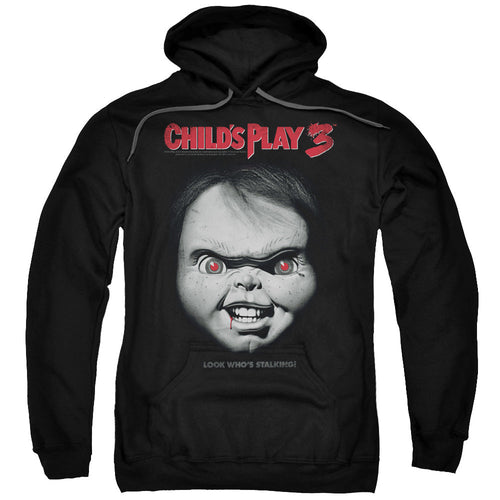 Childs Play 3 Face Poster Mens Hoodie Black