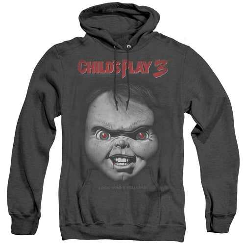 Childs Play 3 Face Poster Heather Mens Hoodie Black