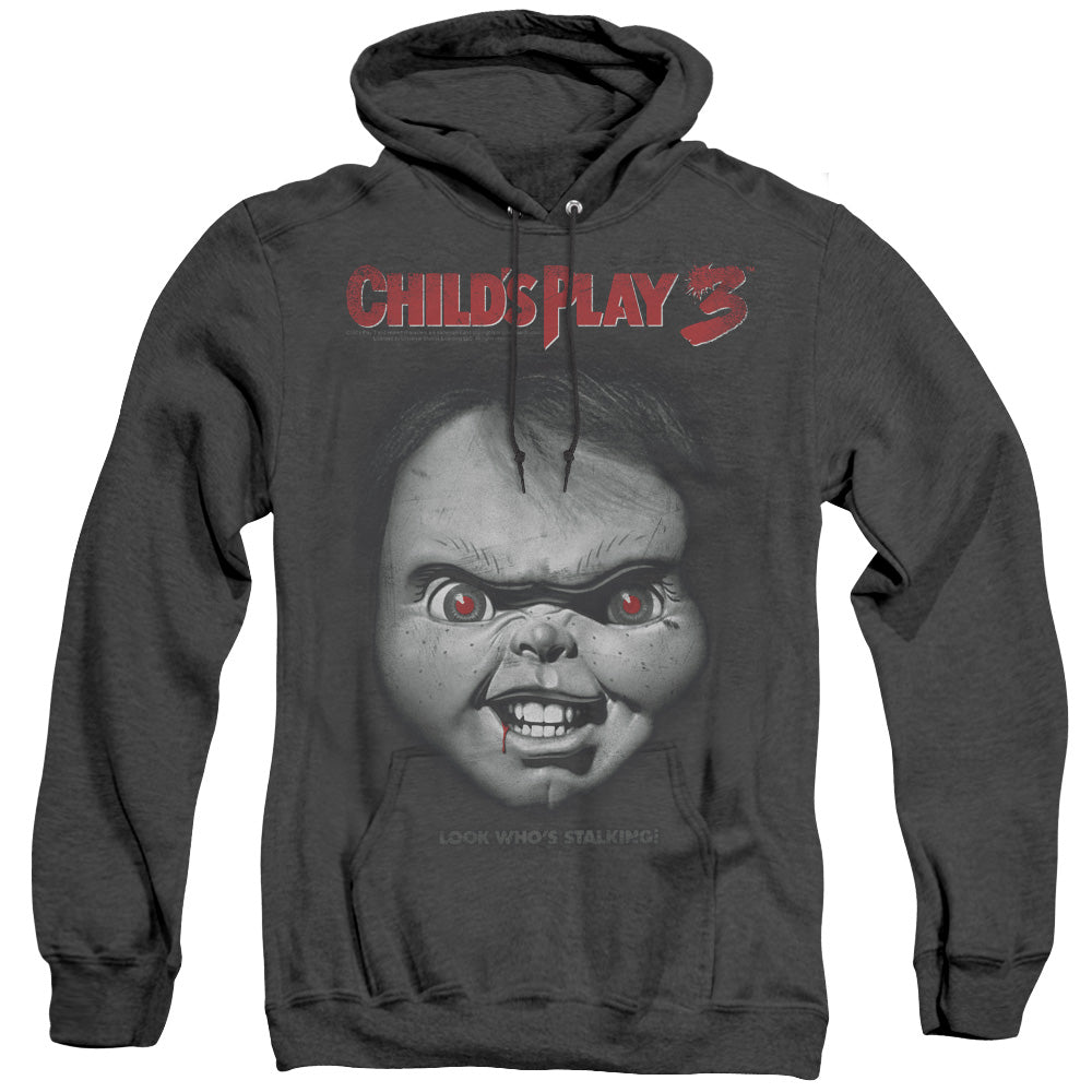 Childs Play 3 Face Poster Heather Mens Hoodie Black
