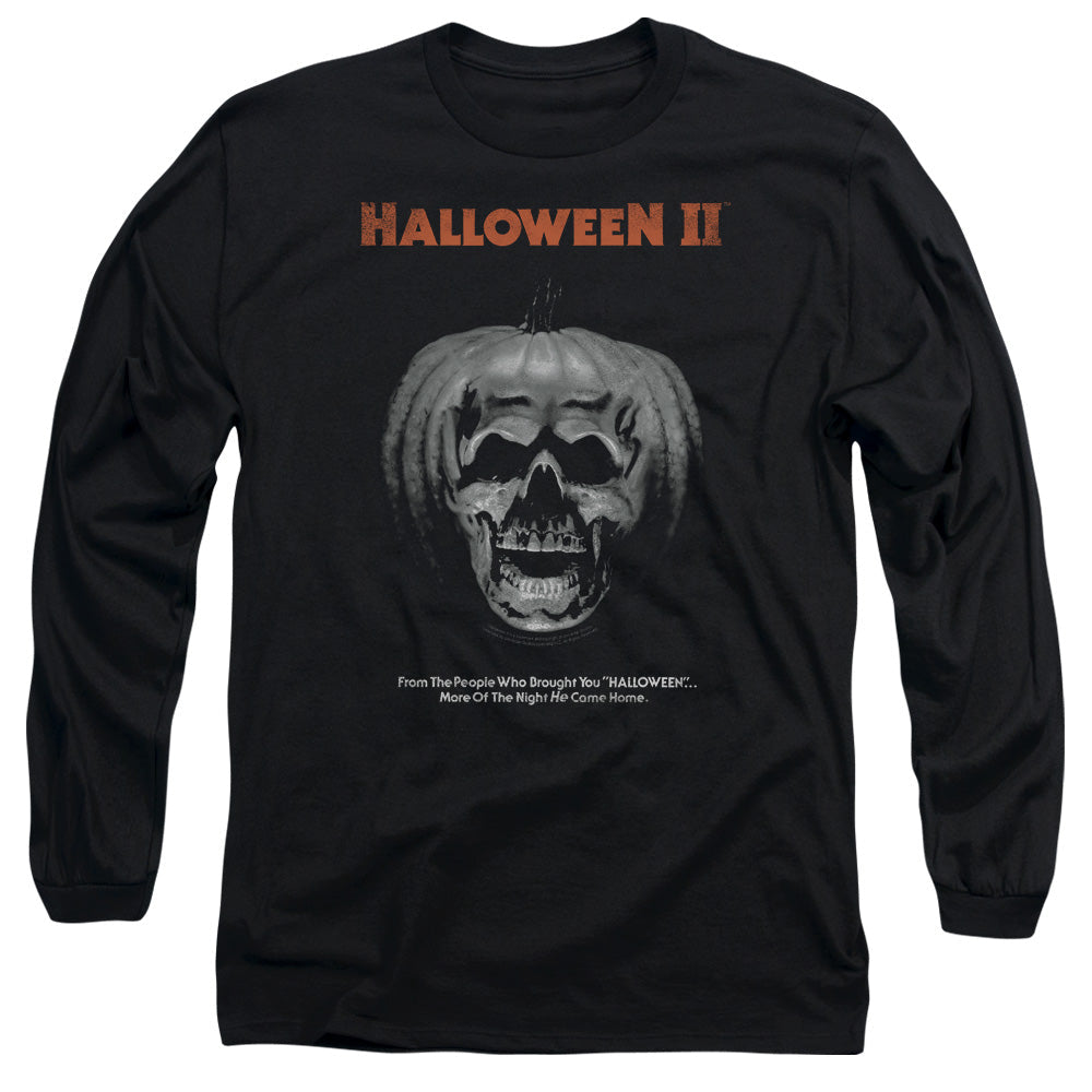 Halloween Ii Pumpkin Poster Mens Long Sleeve Shirt Black Black