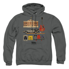 Load image into Gallery viewer, Back To The Future Items Mens Hoodie Charcoal Charcoal
