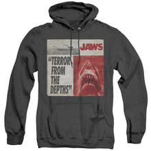 Load image into Gallery viewer, Jaws Terror Heather Mens Hoodie Black
