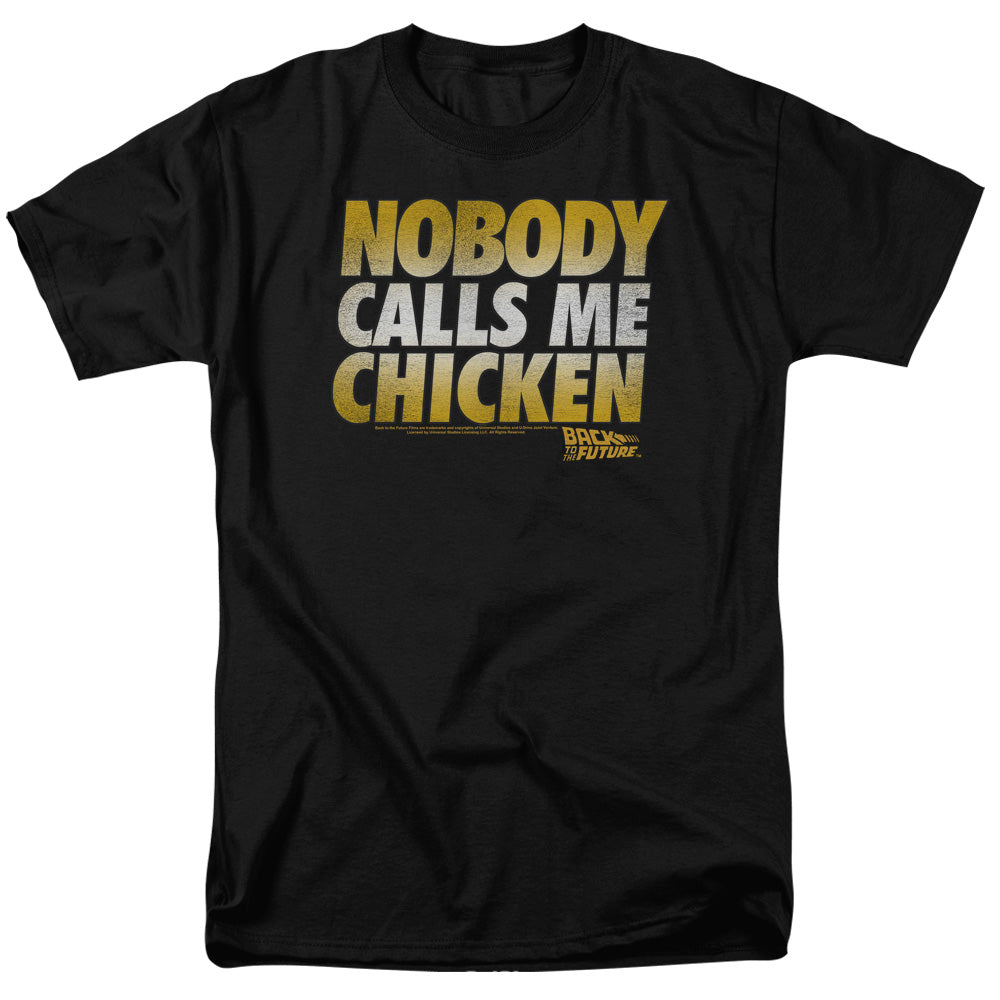Back To The Future Chicken Mens T Shirt Black Black
