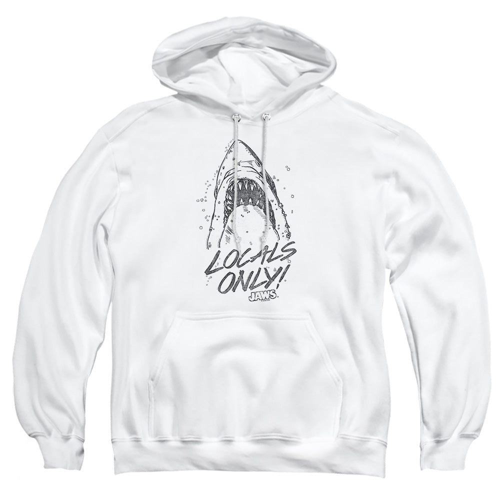 Jaws Locals Only Mens Hoodie White