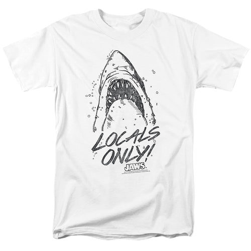 Jaws Locals Only Mens T Shirt White