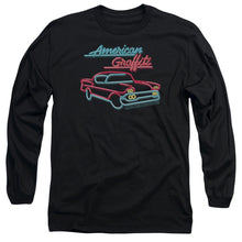 Load image into Gallery viewer, American Grafitti Neon Mens Long Sleeve Shirt Black
