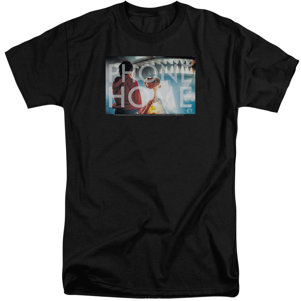 ET the Extra Terrestrial Knockout Mens Tall T Shirt Black