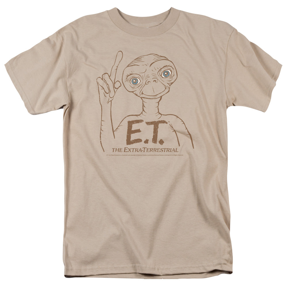 Et Pointing Mens T Shirt Sand