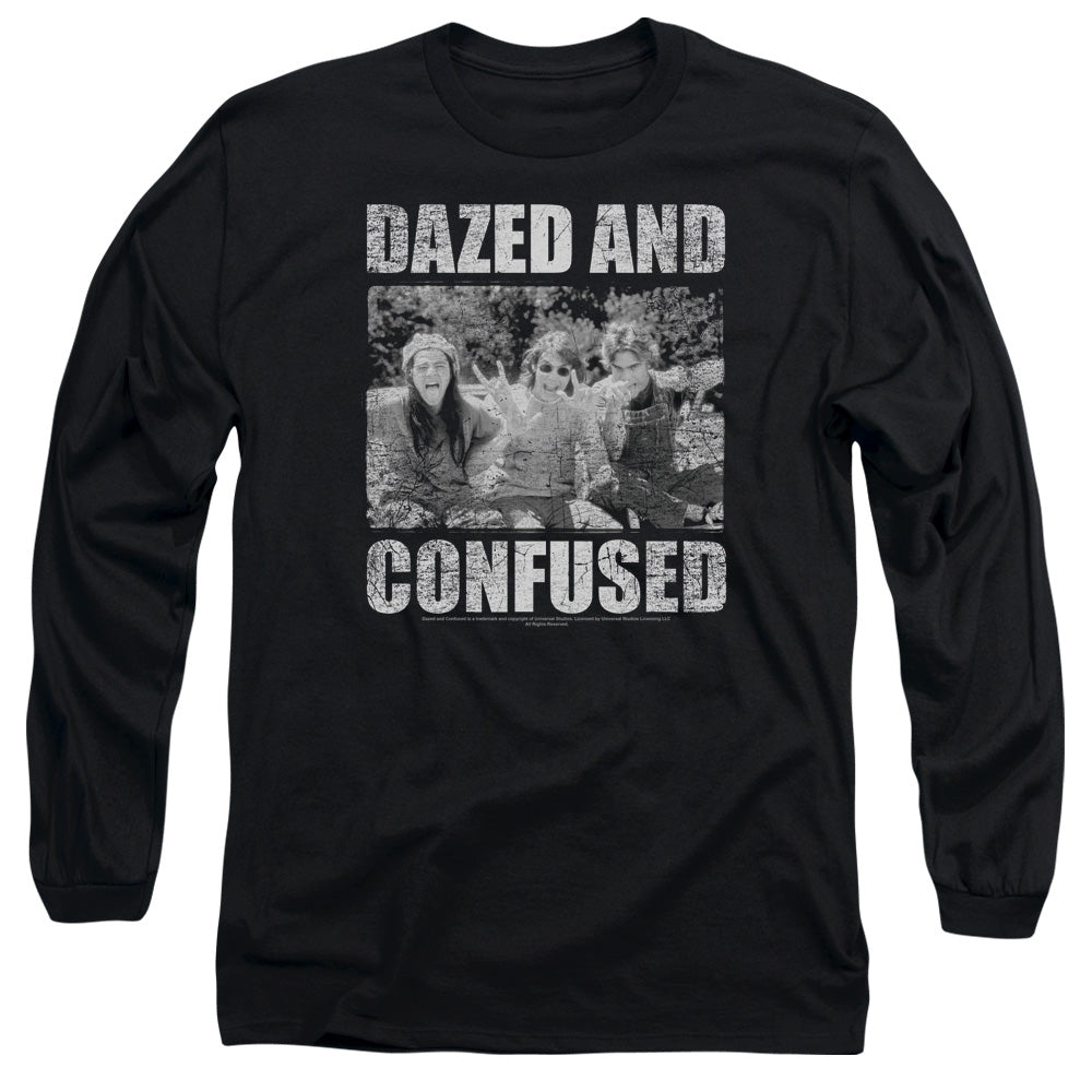 Dazed And Confused Rock On Mens Long Sleeve Shirt Black Officially Licensed