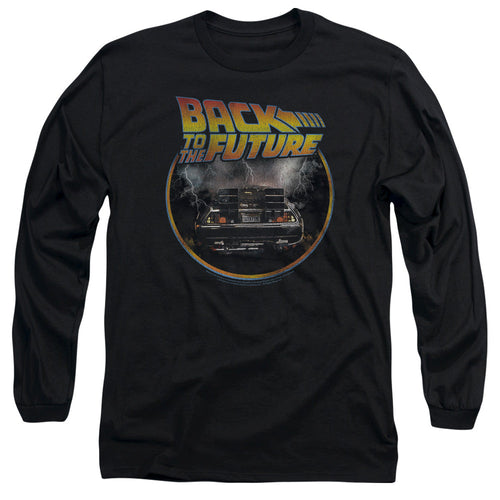 Back To The Future Back Mens Long Sleeve Shirt Black