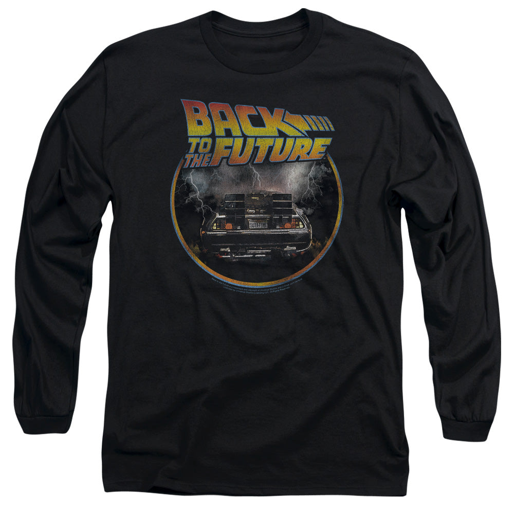 Back To The Future Back Mens Long Sleeve Shirt Black Black