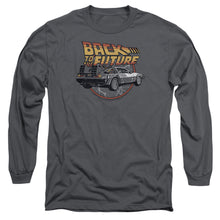 Load image into Gallery viewer, Back To The Future Time Machine Mens Long Sleeve Shirt Charcoal

