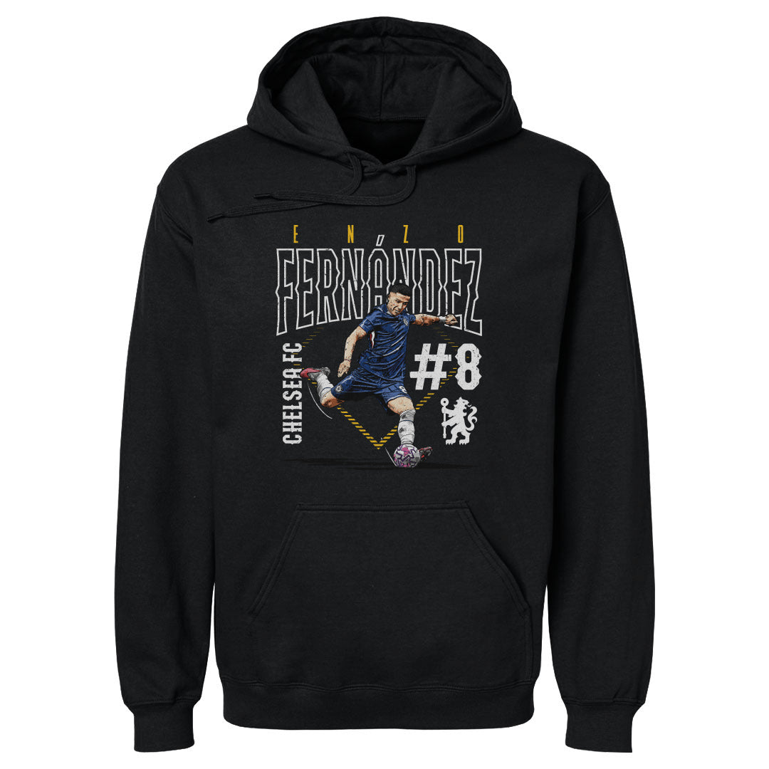 Enzo Fernandez Chelsea FC Outline Number WHT
