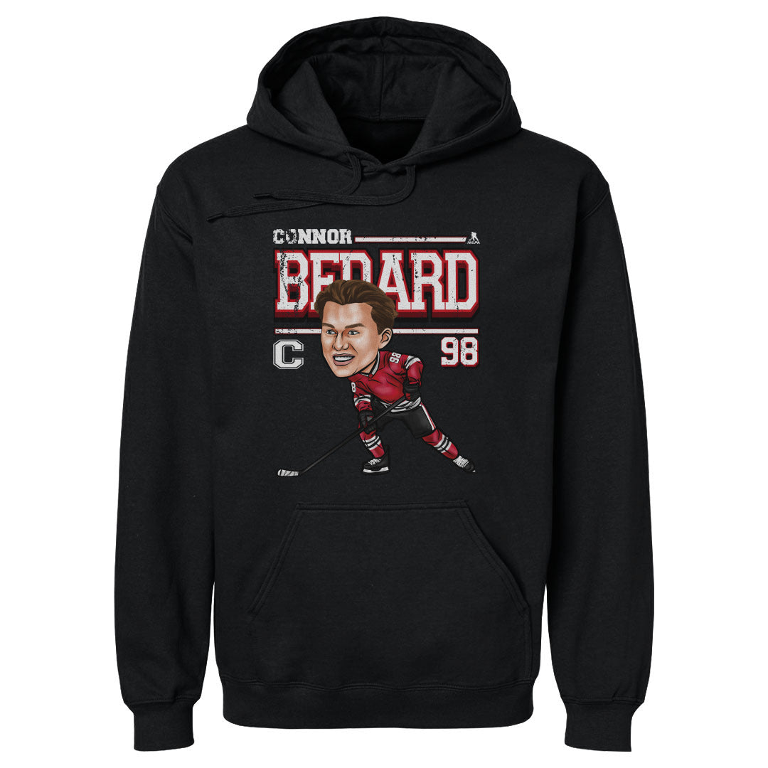 Connor Bedard Chicago Cartoon WHT