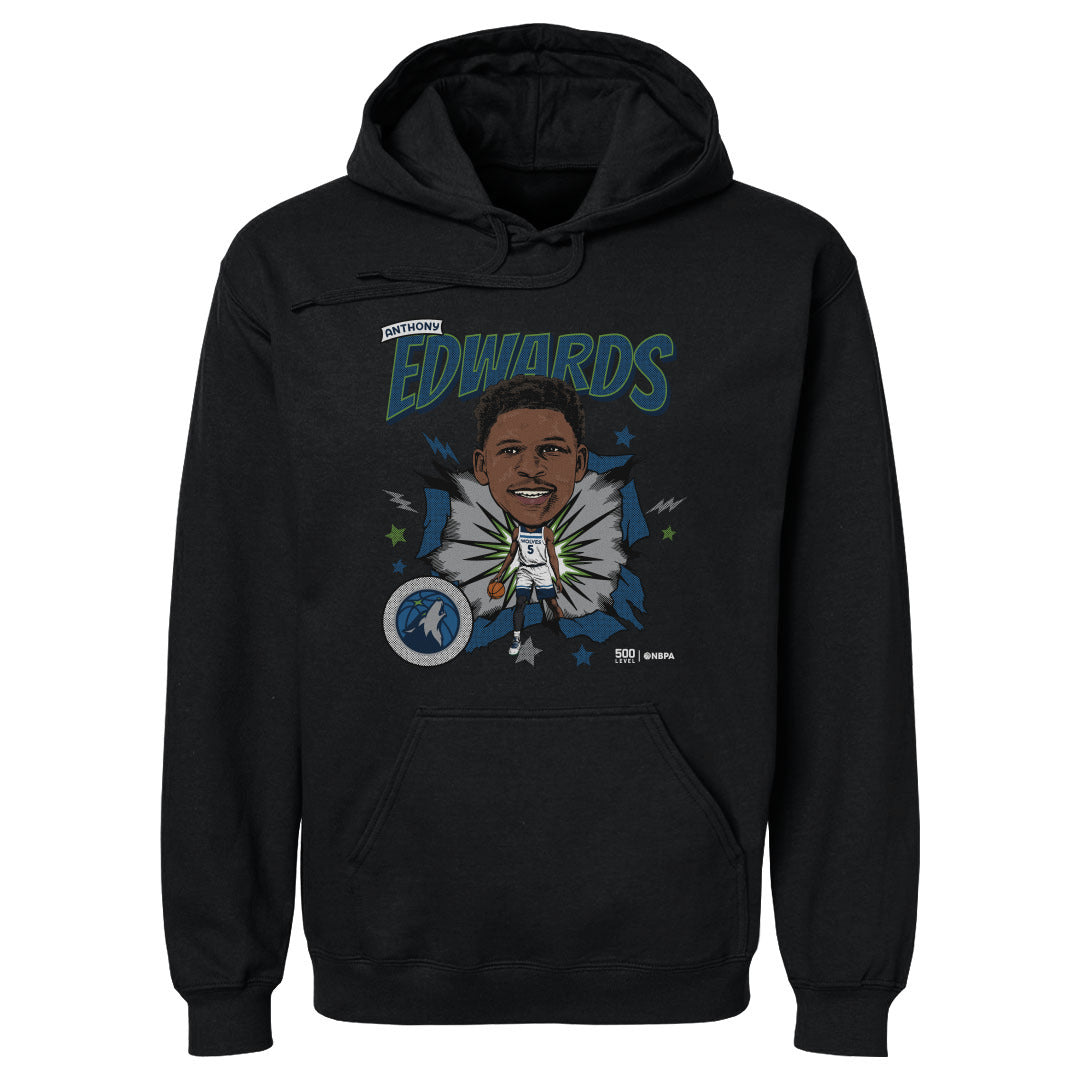 Anthony Edwards Minnesota Timberwolves Caricature Retro WHT