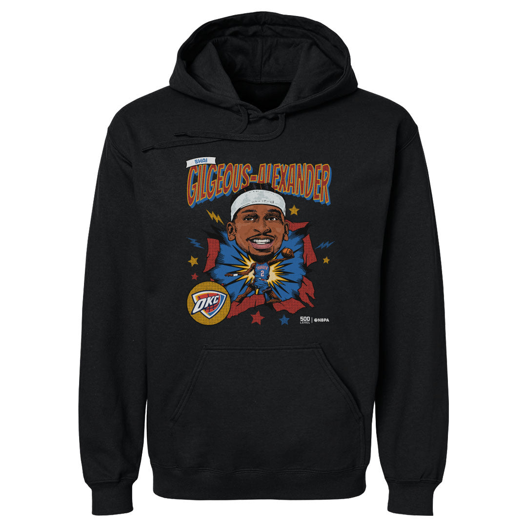 Shai Gilgeous-Alexander Oklahoma City Thunder Caricature Retro WHT
