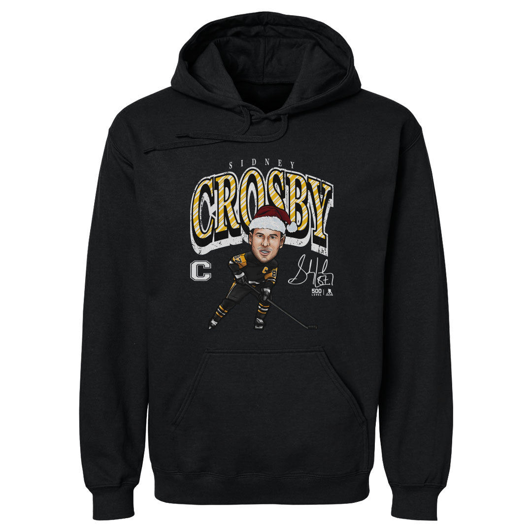 Sidney Crosby Pittsburgh Cartoon Santa Hat WHT