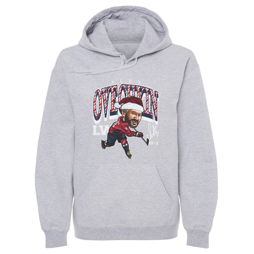 Alex Ovechkin Washington Cartoon Santa Hat WHT
