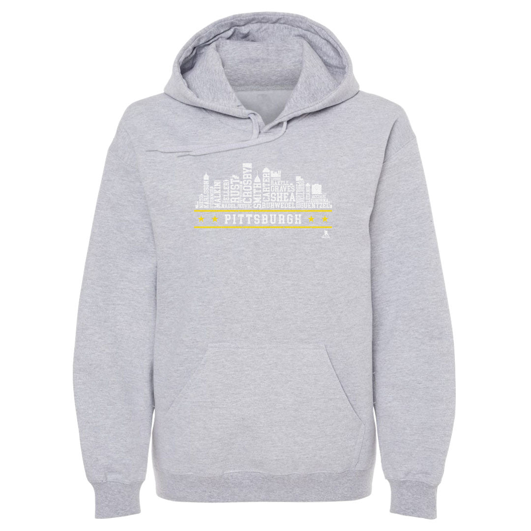Pittsburgh Hockey Roster Skyline 23 WHT