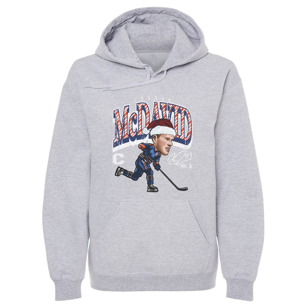Connor McDavid Edmonton Cartoon Santa Hat WHT
