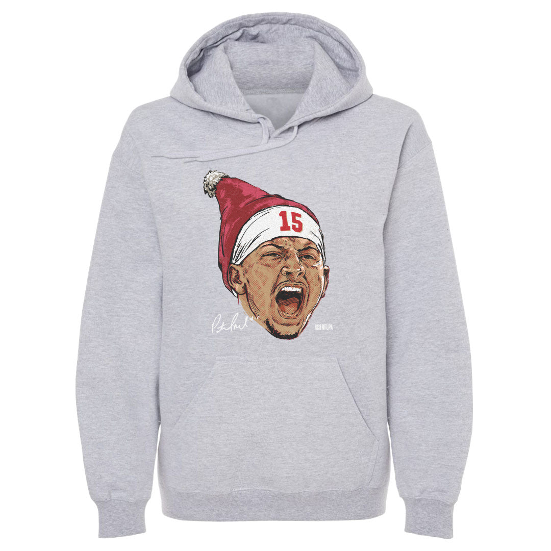 Patrick Mahomes Kansas City Portrait Santa Hat WHT