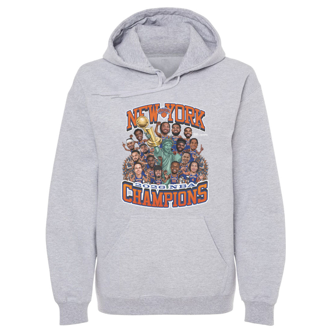 New York Knicks NBA Finals 2026 Champions Caricature WHT