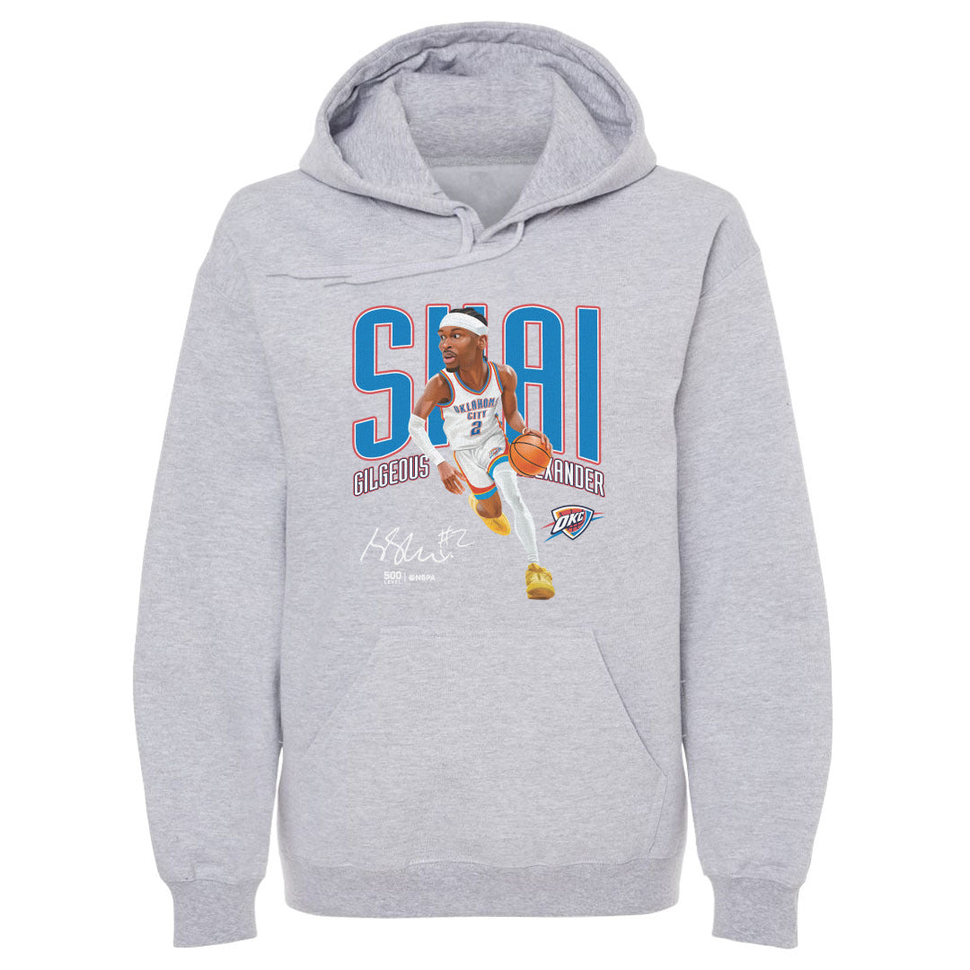 Shai Gilgeous-Alexander Oklahoma City Thunder Caricature WHT