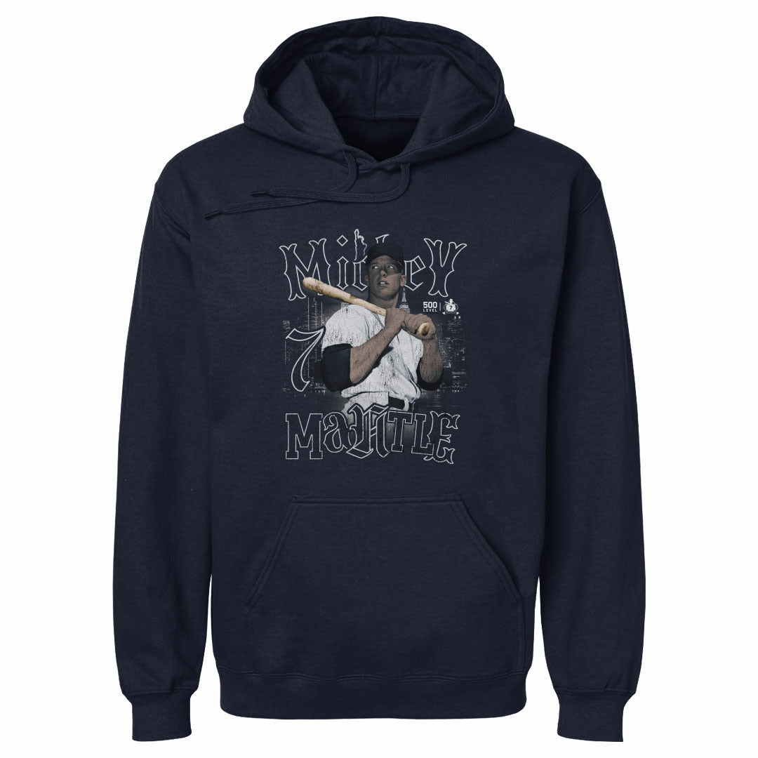 Mickey Mantle New York Y Skyline WHT