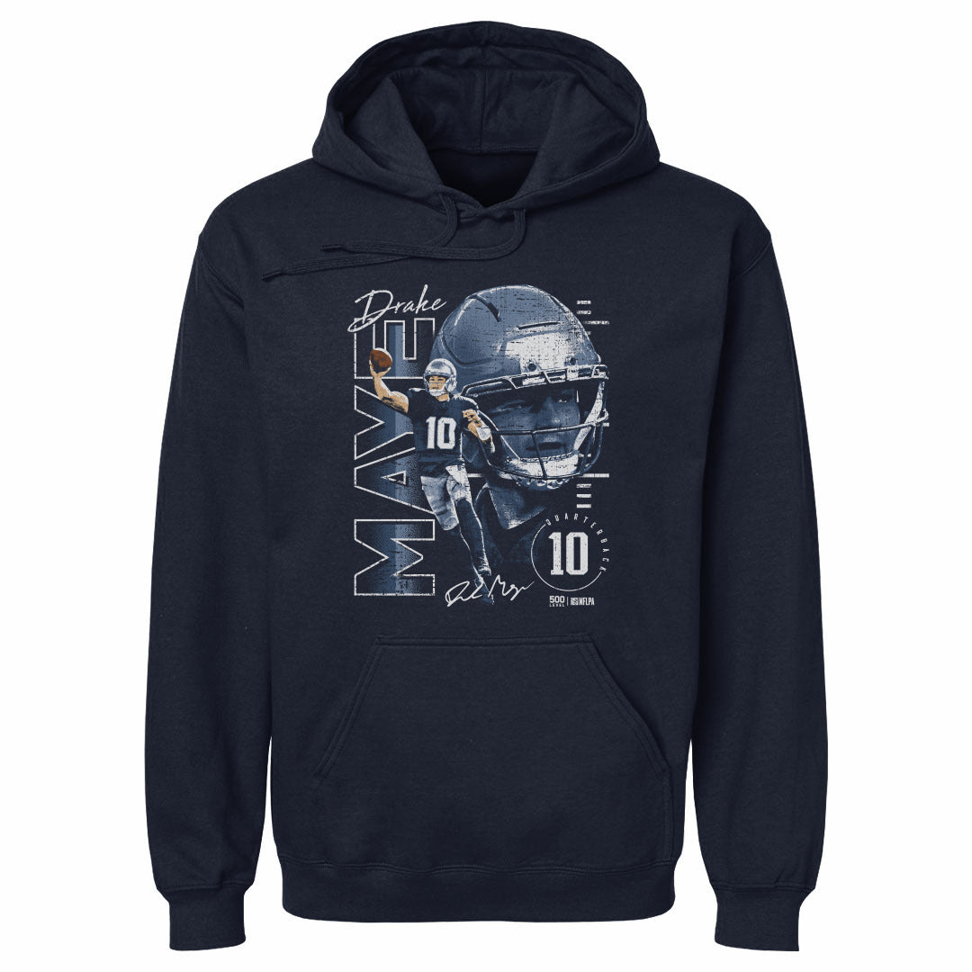 Drake Maye New England Vertical Name WHT