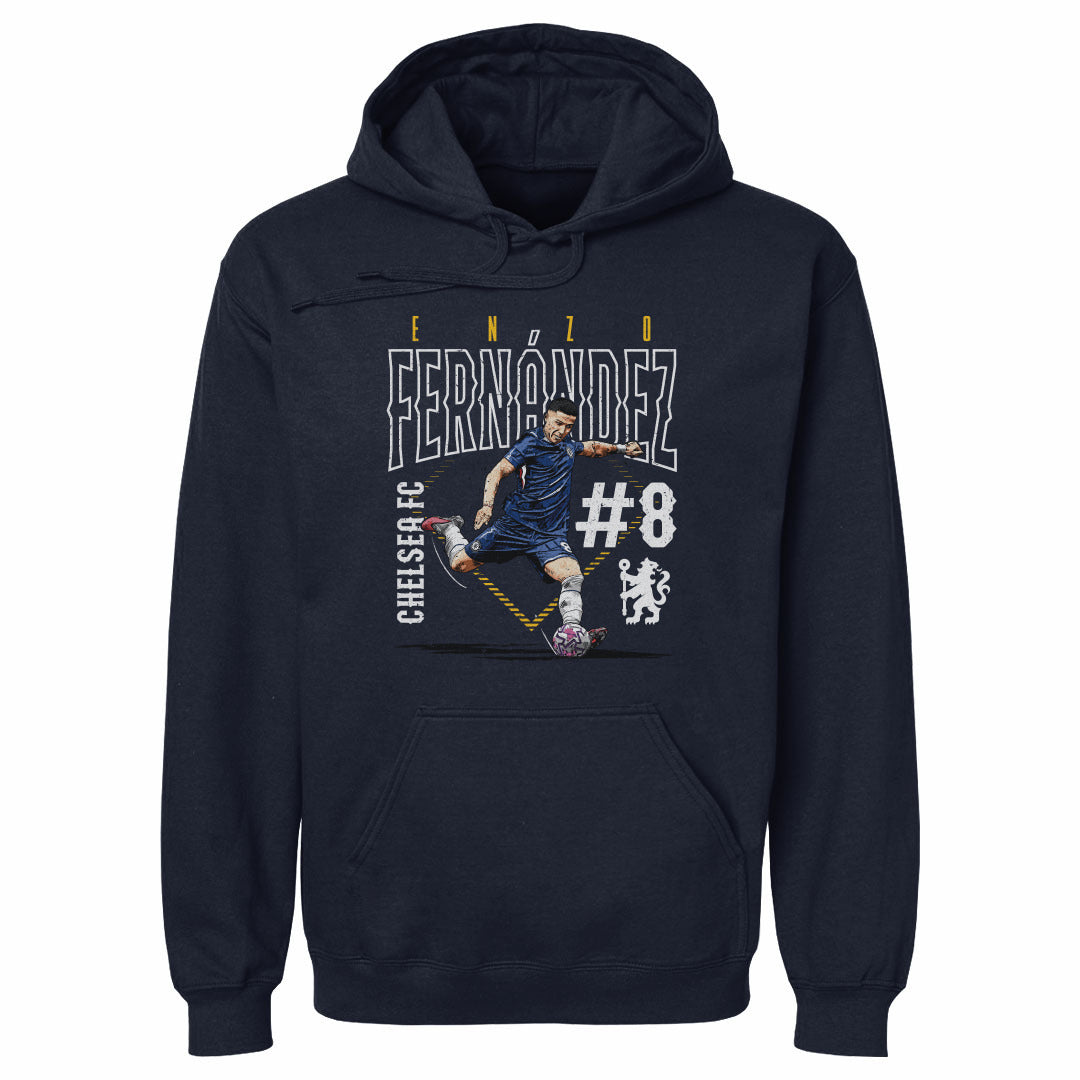 Enzo Fernandez Chelsea FC Outline Number WHT