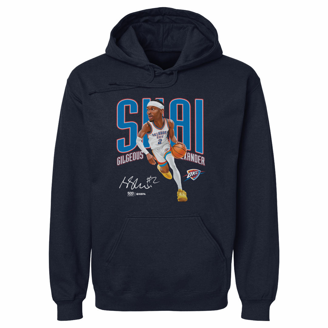 Shai Gilgeous-Alexander Oklahoma City Thunder Caricature WHT