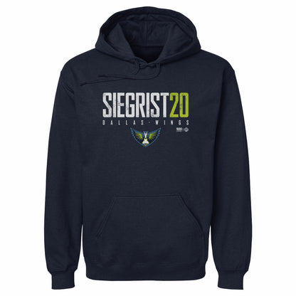 Maddy Siegrist Dallas Wings Elite WHT Mens Hoodie 500 Level Officially Licensed Fan Gear